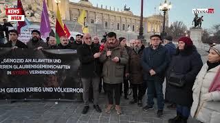 Avusturya'nın başkenti Viyana'da, Suriye'de Alevi ve Hristiyan halka yönelik  katliamlar üzerine...