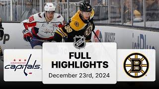 NHL Highlights | Capitals vs. Bruins | December 23, 2024