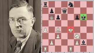 Шахматы. Макс Эйве. ЖЕРТВА ЧЕТЫРЁХ ФИГУР в атаке на короля!