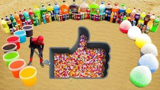 How to make Like Icon with Balloons Orbeez, Giant Mtn Dew, Sprite, Fanta, Coca Cola & Mentos