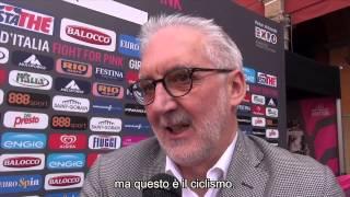 Intervista con il Presidente UCI, Brian Cookson alla 12a tappa del Giro d'Italia 2015