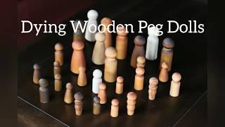 Dying Wooden Peg Dolls with Natural Dyes to Create Skin Tones