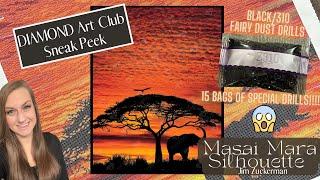 Diamond Art Club Sneak Peek! “Masai Mara Silhouette” by Jim Zuckerman || 15 Bags of Special Drills!