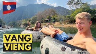 WHAT VANG VIENG is actually like? - CRAZY Tipsy Tubing! - LAOS 