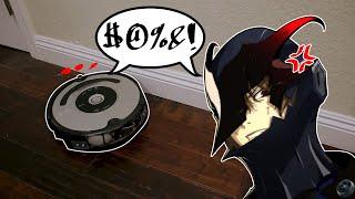 roomba but it plays goro akechi's voice when it bumps into something