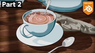 Toon Style Tea Scene - Part 2  (Blender Tutorial)