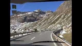 OurTour drive the Julierpass in a motorhome, from St Mortiz in Switzerland