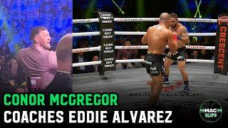 FULL ROUND: Conor McGregor coaches Eddie Alvarez at BKFC; Eddie points him out