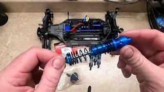 Building a Traxxas Backslash 1/8 Buggy  part 2 Shocks and Center Diff