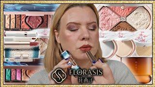 TESTING FLORASIS MAKEUP Full Review & Swatches *New Ode To Embroidery Collection* | Clare Walch