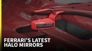 The latest changes to Ferrari's halo mirrors