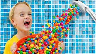 Chris and Funny Adventures with Magic Candy Shower