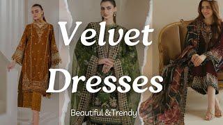 New Velvet Fancy Dress Designs 2024 || Latest and beautiful Velvet Dresses| wedding velvet Dresses