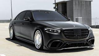 NEWEST HARDEST SCLASS MERCEDES BENZ SLAMMED ON 22'' D100 WHEELS WITH A NEW EXPOSED CARBON BODY KIT!