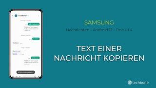 Text einer Nachricht kopieren - Samsung [Android 12 - One UI 4]