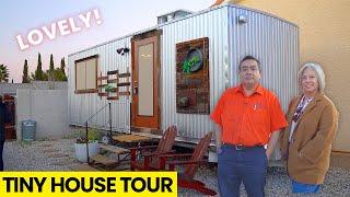 Minimal Industrial Container Tiny House in Las Vegas | Tiny House Tour | AirBnB Destinations