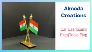 Almoda Creations Indian Flag for Car dashboard, flag for office table, study table.