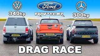 New Ranger Raptor v tuned Amarok & X-Class: DRAG RACE