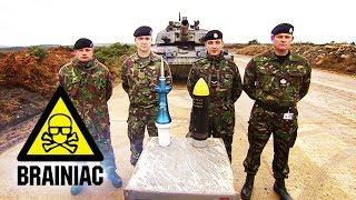 Cracking Open a Safe With a Tank | Brainiac