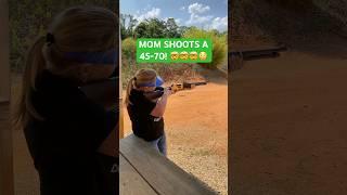 Bringing mom to the range Episode 20! Mom vs 45-70! OMG THE RECOIL IS CRAZY! #recoil #leveraction