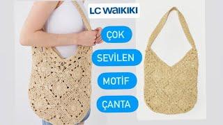 LCW ÇOK SEVİLEN MOTİF ÇANTA\ Yapımı Çok Kolay Motif Çanta #hasırçanta #çantayapımı  #markachallenge