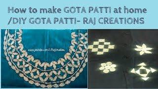 How to make Gota Patti at home | DIY Gota   Patti - Raj Creations