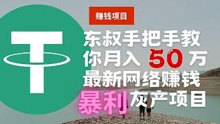 赚钱项目，网赚，灰产网络赚钱，东叔手把手教你月入50万的最新网络赚钱灰产项目，全新偏门野路子捞偏门必看（做灰产的东叔）