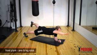 Front Plank Arm & Leg Raise