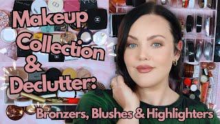 Makeup Collection & Declutter 2024! Bronzers, Highlighters & Blushes