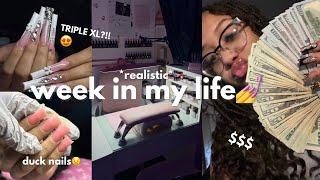 week in my life as a full time nail tech  *realistic* (10 client week!!)