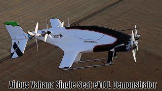 Eight Electric Motors|Tandem Slope Wing Configuration | Airbus Vahana Single-Seat eVTOL Demonstrator