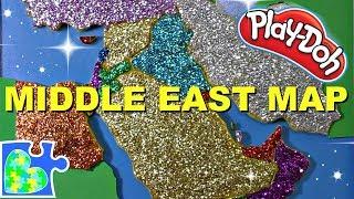Map of the Middle East for Kids: Part 1 || Learn Geography for Kids || Play-Doh Puzzle