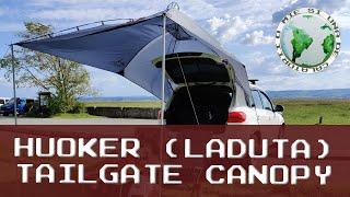 HUKOER Car outdoor camping family car tail, side canopy - Setup and Demo