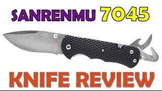 Sanrenmu 7045 The Full Review.  Great Hollow Grind, Cordage / Belt Ripper, Bottle / Can Opener