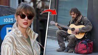 Taylor Swift Hears a Homeless Man Playing Guitar – What Happened Next Will Leave You in Tears