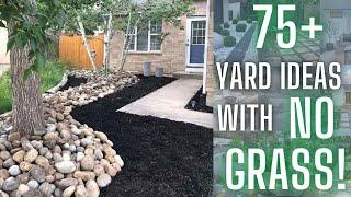 75+ No Grass Front Yard Design Ideas | Yard No Grass Landscape Ideas | Front Yard Idea No Grass