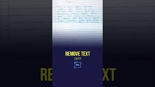 How to Remove Text From Photo in Photoshop | Photoshop Shorts #shorts