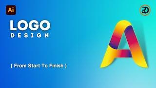 How To create A Logo And Apply Glowing Effect In Illustrator | Riyaz Designs