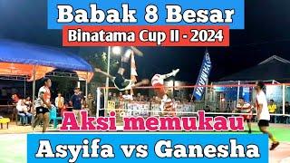 Asyifa vs Ganesha, Sepaktakraw Binatama Cup II 2024 Babak 8 Besar