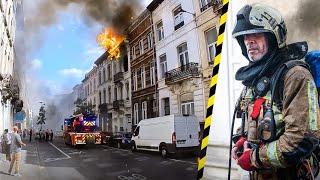 Live from Hell: A BUILDING on fire threatens an entire neighborhood!