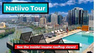 Inside The Natiivo in Austin, TX! | Come on a Condo Tour? Coffee Bar, Library | Unreal Rooftop View!