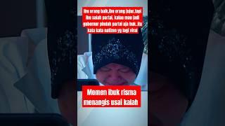 Momen ibu Risma menangis usai kalah dalam pencalonan gubernur Jawa Timur#viralvideo #motivation