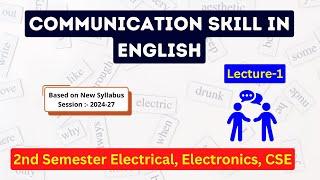 Communication Skill in English (L-1) || 2nd Sem. EE, ECE, CSE || SBTE Bihar Polytechnic