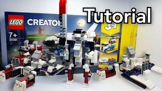 Tutorial of LEGO CREATOR 31091 alternate build: Fortress Maximus | cheap brick channel