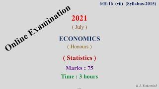 Statistics Question Paper 2021 |  Statistics 2021 Question Paper (Syllabus 2015)