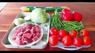 Готовлю у дочери обед!Спагетти и много овощей!Быстро и Вкусно!