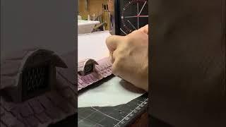 Adding shingles to D&D build #diy #terrain #terrainbuilding #dnd