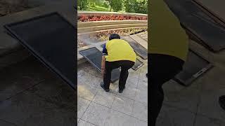 Бесплатная услуга от управляющей компании в китайском ЖК, мойка ковриков, паласов и сеток #китай #ЖК