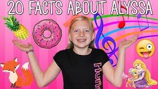 20 Questions with Alyssa!!  Fun Facts You Didn't Know About Alyssa from Family Fun Pack