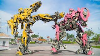 Transformers One (2024) - Bumblebee vs Pink Bumblebee | Epic Battle - Paramount Pictures [HD]